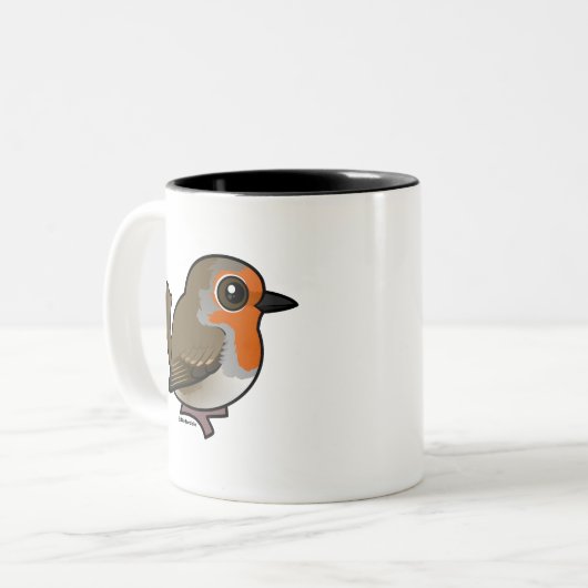 European Robin Zweifarbige Tasse (Vorderseite Links)