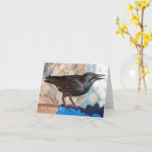 European Starling, Mortimer, Note Card Karte (Gelbe Blume)