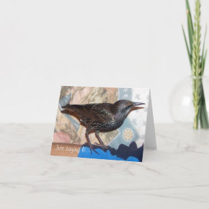 European Starling, Mortimer, Note Card Karte