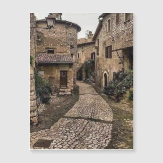 European Stone Path Village Magnetkarte