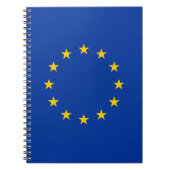 European Union flag custom spiral notebook Notizblock (Vorderseite)