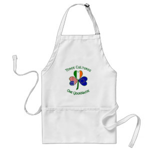 European Union Irish American Flags Shamrock Name Schürze
