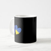 European Union Ukraine Heart Flags Eu Ukrainian Du Kaffeetasse (Vorderseite Links)