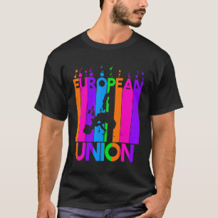 Europeon Gewerkschaft Farbige Blasen T-Shirt