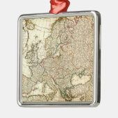 EuropePanoramic MapEurope 2 Silbernes Ornament (Links)