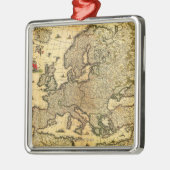 EuropePanoramic MapEurope Silbernes Ornament (Links)