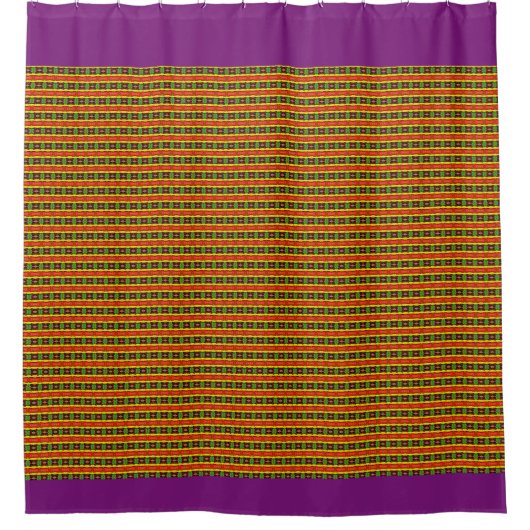 Eurydice-Duschvorhang mit lila Trimm Duschvorhang (Vorderseite)