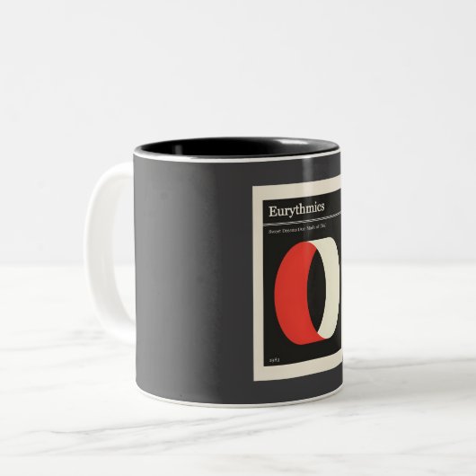 Eurythmics Retro Gig Zweifarbige Tasse (Vorderseite Links)
