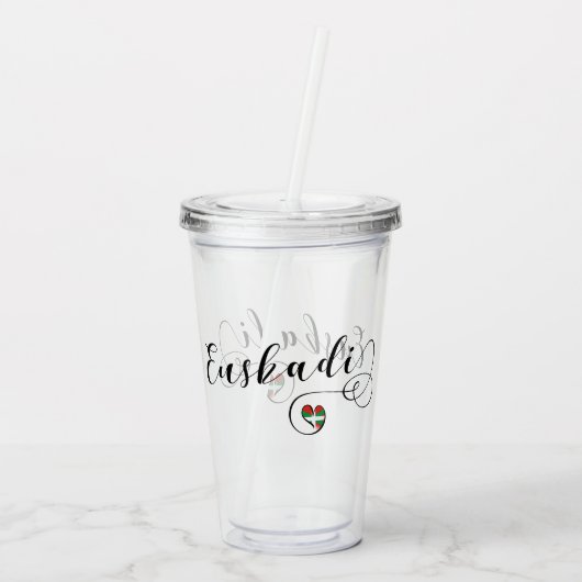 Euskadi Baskenland Flaggenmitte Acryltrinkbecher (Rückseite)