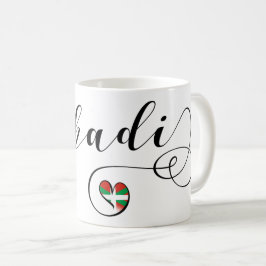 Euskadi Baskenland Herzenflagge Kaffeetasse