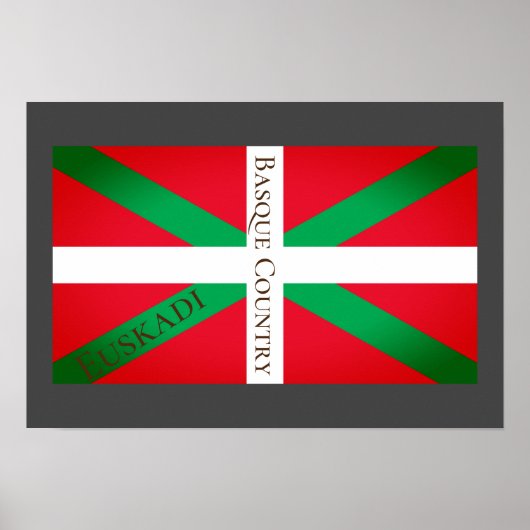 Euskadi Baskenland - Kulturflagge Poster (Vorne)