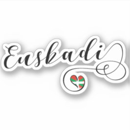 Euskadi, baskische Herzenflagge Aufkleber
