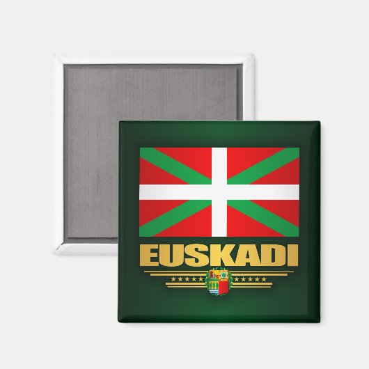 Euskadi Flag Magnet (Vorderseite/Rückseite)