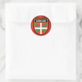 Euskadi Flag Runder Aufkleber (Tasche)