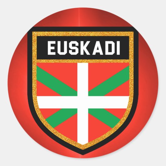 Euskadi Flag Runder Aufkleber (Vorderseite)