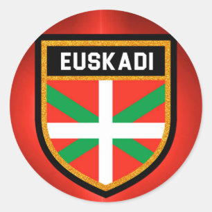 Euskadi Flag Runder Aufkleber