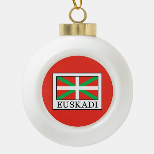 Euskadi Keramik Kugel-Ornament (Vorderseite)