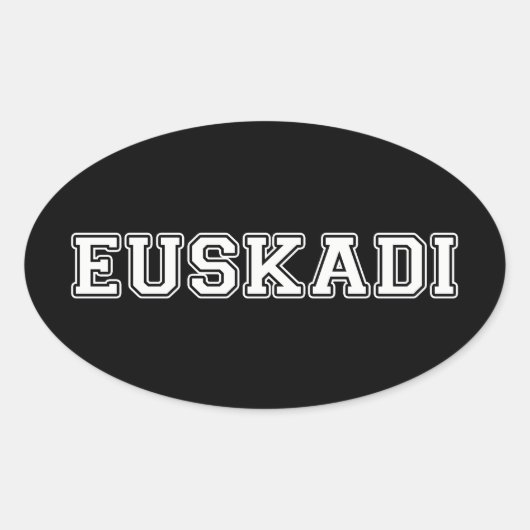 Euskadi Ovaler Aufkleber (Vorderseite)