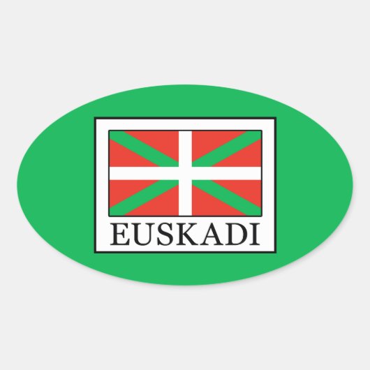 Euskadi Ovaler Aufkleber (Vorderseite)