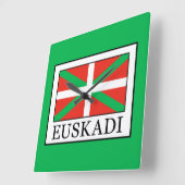 Euskadi Quadratische Wanduhr (Winkel)