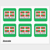 Euskadi Quadratischer Aufkleber (Blatt)