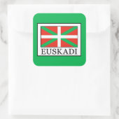 Euskadi Quadratischer Aufkleber (Tasche)