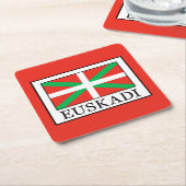 Euskadi Rechteckiger Pappuntersetzer (angewinkelt)