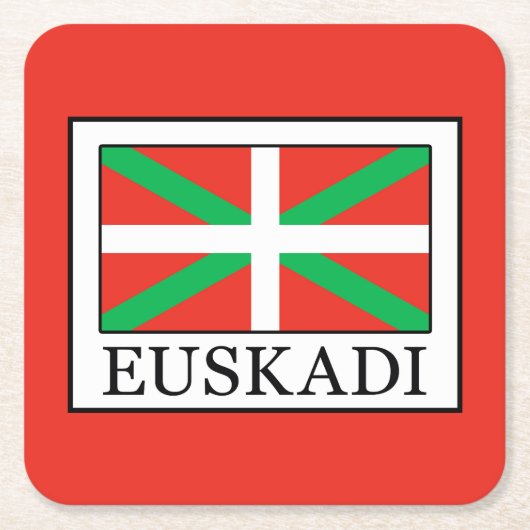 Euskadi Rechteckiger Pappuntersetzer (Vorderseite)