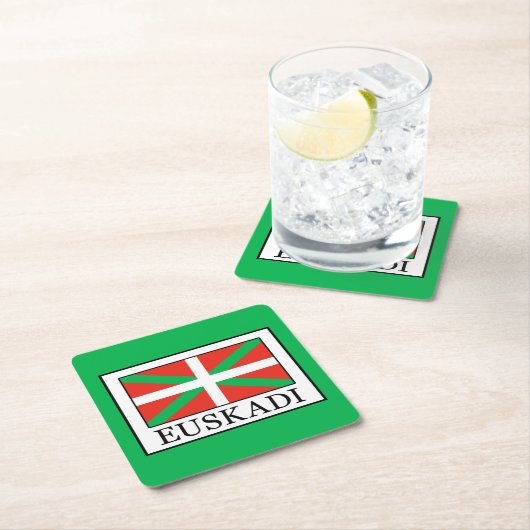 Euskadi Rechteckiger Pappuntersetzer (Vor Ort)