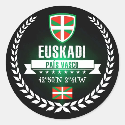 Euskadi Runder Aufkleber (Vorderseite)