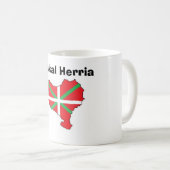 Euskal Herria Karten-Tasse Kaffeetasse (VorderseiteRechts)