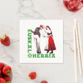 Euskal Herria: traditionelle baskische Tänzer, Serviette (Beispiel)