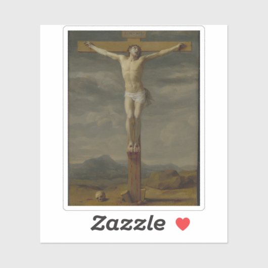 Eustache Le Sueur - Crucifixe Aufkleber (Blatt)