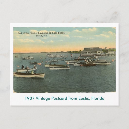 Eustis, FL - Flotte der Schiffe - 1907 Postkarte (Vorderseite)