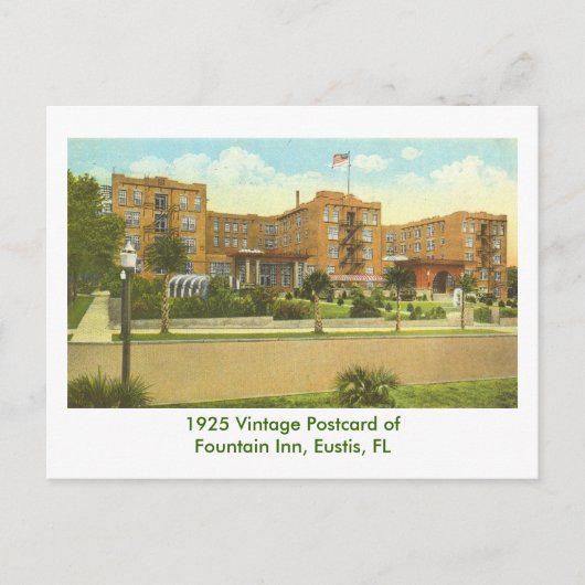 Eustis, FL - Fountain Inn - 1925 Postkarte (Vorderseite)