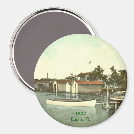 Eustis, FL - Wasserfront - 1907 Magnet (Vorderseite/Rückseite)