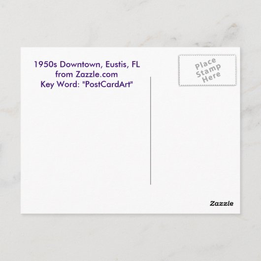 Eustis, Florida Postkarte (Rückseite)