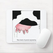 Euter-Cartoon der Gentechnik-Kuh-GVO Mousepad (Mit Mouse)