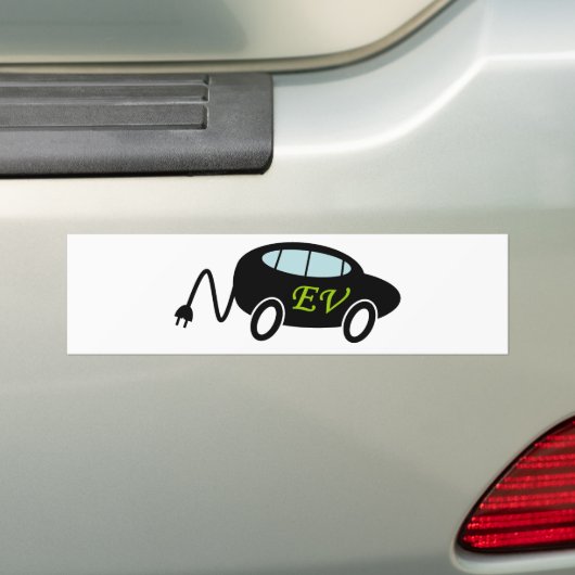 EV Auto und Stecker Autoaufkleber (Auf Auto)