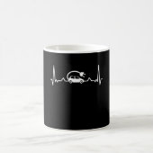 EV Heartbeat Funny Electric Vehicle Giftwagen Love Kaffeetasse (Mittel)