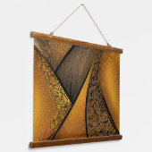 Eva 1 Abstract Design Wandteppich Mit Holzrahmen (Gewinkelt)