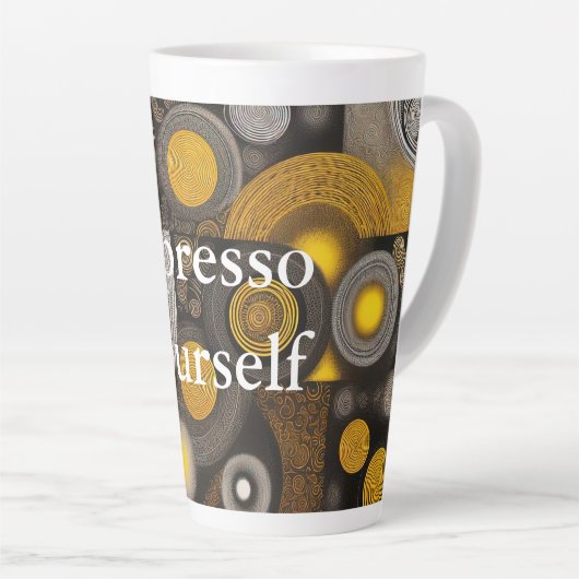 Eva 2 Abstract Design Latte Tasse (Rechte Ecke)
