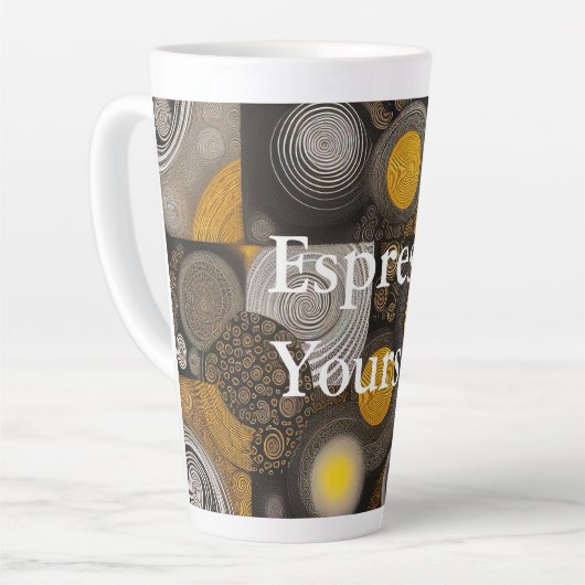 Eva 2 Abstract Design Latte Tasse (Linke Ecke)