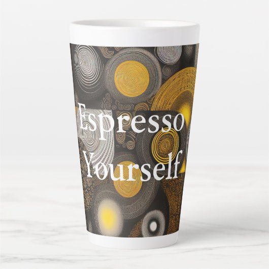 Eva 2 Abstract Design Latte Tasse (Vorderseite)