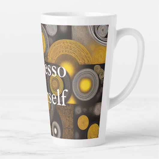 Eva 2 Abstract Design Latte Tasse (Rechts)