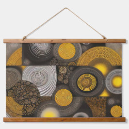 Eva 2 Abstract Design Wandteppich Mit Holzrahmen