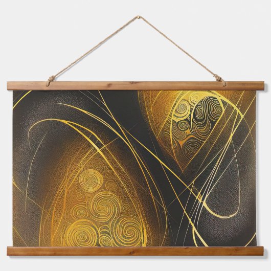 Eva 3 Abstract Design Wandteppich Mit Holzrahmen (Vorne)