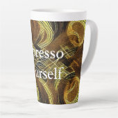 Eva 6 Abstract Design Latte Tasse (Rechte Ecke)