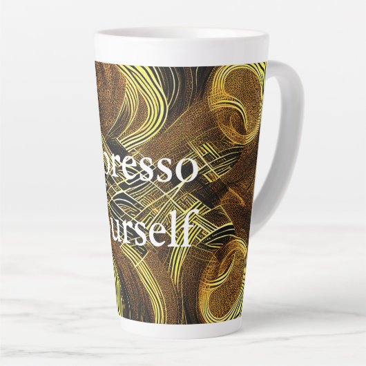 Eva 6 Abstract Design Latte Tasse (Rechte Ecke)