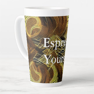 Eva 6 Abstract Design Latte Tasse